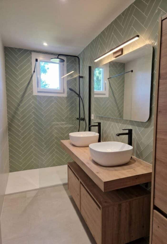 Rénovation de salle de bains moderne à Perpignan