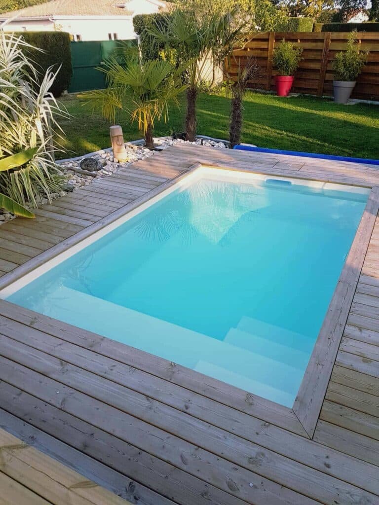 Installation de terrasse bois et piscine à Evreux